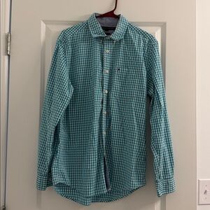 Tommy Hilfiger Teal Checkered Men's Shirt